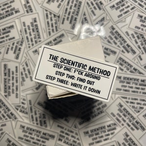 2” Scientific Method Funny Sticker