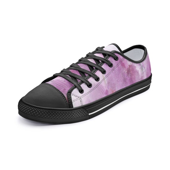 Orchid Breeze: Unisex Low Top Canvas Shoes