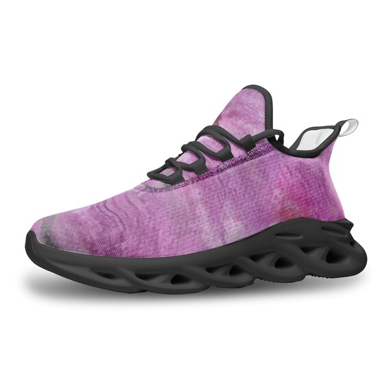 Orchid Breeze: Unisex Bounce Mesh Knit Sneakers
