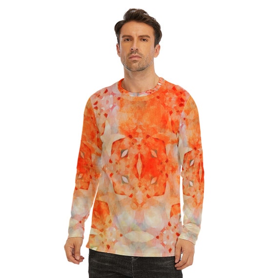 Flamingo Mosaic: All-Over Print Long Sleeve T-Shirt | 190GSM Cotton