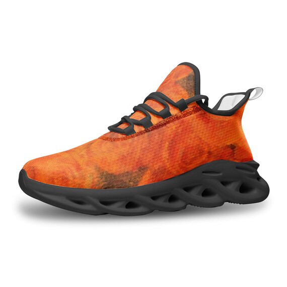 Fire Rose: Unisex Bounce Mesh Knit Sneakers