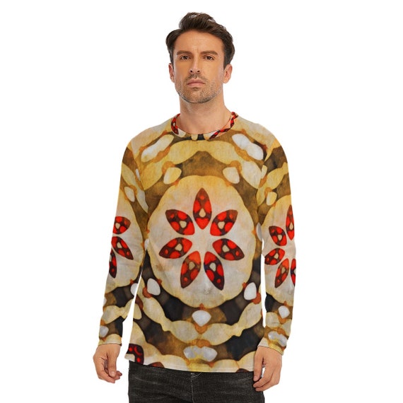 Red-Point: All-Over Print Long Sleeve T-Shirt | 190GSM Cotton