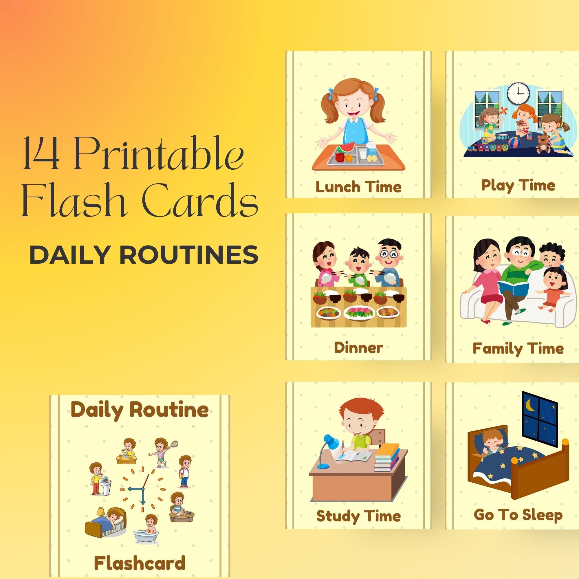 Daily Routines Flashcards for Kids Digital Download Learn About Daily Routines Printable L Instant Download - Etsy daily-routines-flashcards-for-kids-digital-download-learn-about-daily-routines-printable-l-instant-download-etsy