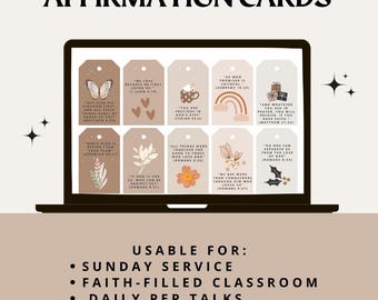 50 Bible Verse Affirmation Cards | Christian Encouragement & Scripture Gift | Daily Devotional Cards