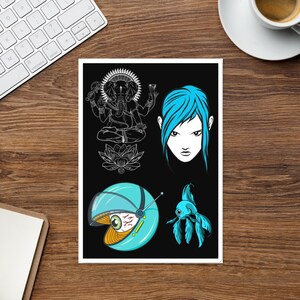 The Art of Stephen Jung Sticker sheet