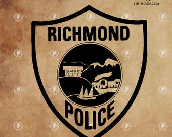 Policía de Richmond I Digital, Láser, Silueta, Cricut, Digital, Vector, Archivo de corte, SVG