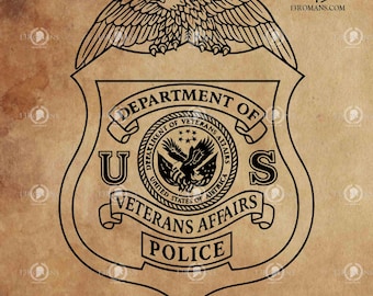 Archivo SVG vectorial de la Policía del Departamento de Asuntos de Veteranos de EE. UU. (descarga digital)