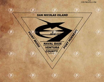 Archivo SVG de la Base Naval de la Isla de San Nicolás de la Marina de los EE. UU. (Descarga digital)