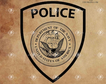 Archivo SVG de la Policía Naval: Archivo vectorial de corte del sello del Departamento de los EE. UU. (Descarga digital)