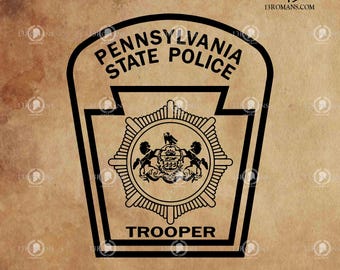 Policía Estatal de Pensilvania I Digital, Láser, Silueta, Cricut, Digital, Vector, Archivo de corte, SVG