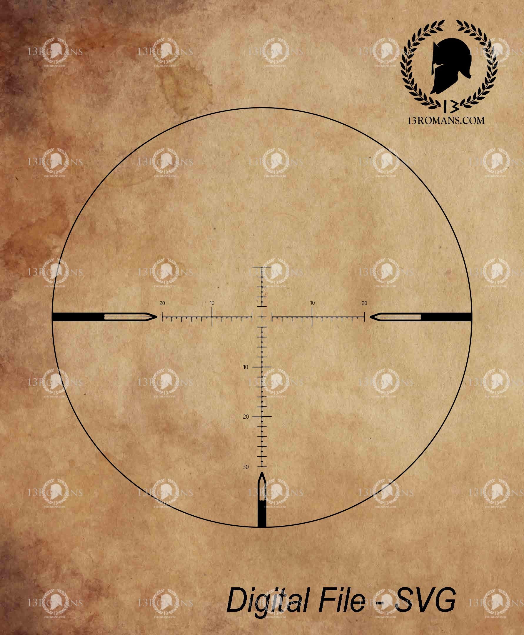 Reticle Design File Counter Sniper Team-reticle I Digital, Laser, Silhouette, Cricut ...