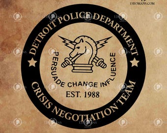 Policía de Detroit CNT SVG: Vector del Equipo de Negociación de Crisis (Descarga digital)