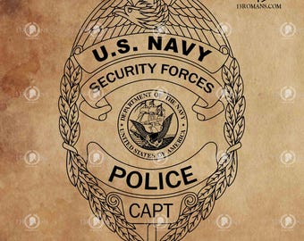 Capitán de Policía de las Fuerzas de Seguridad de la Marina de EE. UU. I. Digital, láser, silueta, Cricut, digital, vector, archivo de corte, SVG
