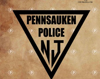 Policía de Pennsauken I Digital, Láser, Silueta, Cricut, Digital, Vector, Archivo de corte, SVG