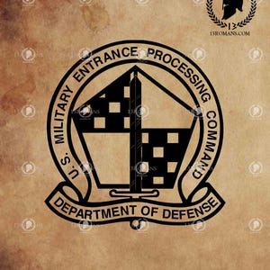 U.S. Military Entrance Processing Command Dept of Defense I Digital, Laser, Silhouette, Cricut, Digital, Vector, Cut File, SVG