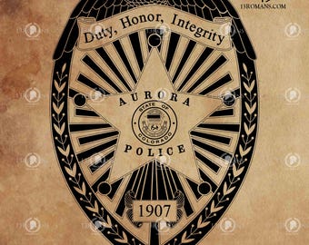 Policía de Aurora, Colorado I Digital, Láser, Silueta, Cricut, Digital, Vector, Archivo de corte, SVG