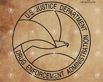 Departamento de Justicia de EE. UU. DEA I Digital, Láser, Silueta, Cricut, Digital, Vector, Archivo de corte, SVG