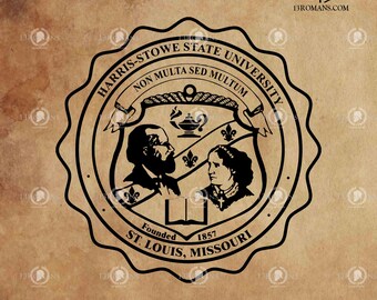 Sello I de la Universidad Estatal Harris-Stowe (digital, láser, silueta, Cricut, vector, archivo de corte, SVG)