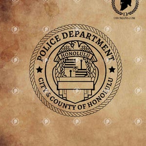 Honolulu PD I Digital, Laser, Silhouette, Cricut, Digital, Vector, Cut File, SVG