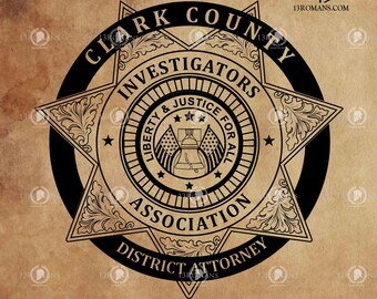Investigadores del Fiscal de Distrito del Condado de Clark (SVG) - Archivo vectorial (descarga digital)