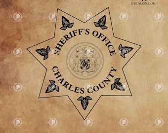 Oficina del Sheriff del Condado de Charles I Digital, Láser, Silueta, Cricut, Digital, Vector, Archivo de Corte, SVG