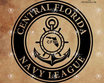 Liga Naval I de Florida Central, digital, láser, silueta, Cricut, digital, vector, archivo de corte, SVG