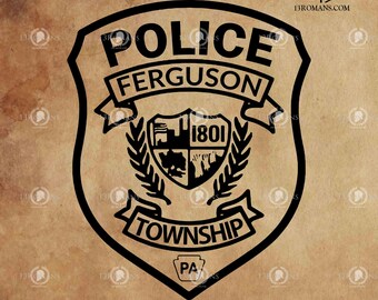 Policía del municipio de Ferguson, Pensilvania I Digital, Láser, Silueta, Cricut, Digital, Vector, Archivo de corte, SVG