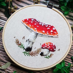 PDF Pattern 3 Mushroom bundle Beginner Embroidery Embroidery youtube Floral embroidery pattern Embroidery pdf Digital pdf image 3