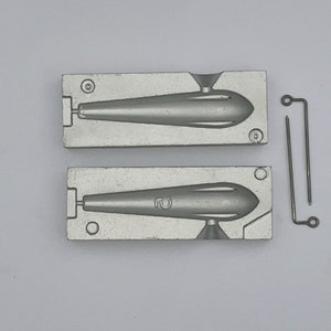 CNC Machined Aluminum 10lb and 12lb 2 Deep Drop Lead Fishing Mold