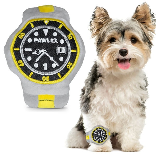 BC Doghouse Pawlex Plush Watch Dog Toy 2 Tone GMT