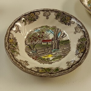 Johnson Brothers the Friendly Village Sauce Fruit Bowls Made in England (the Stone Wall)