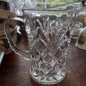 Vintage Clear Cut Glass Creamer