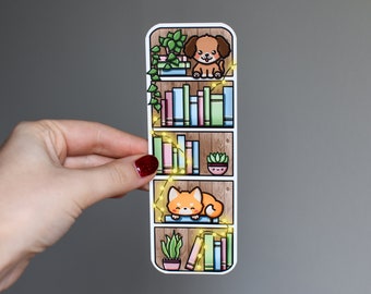 Bookmark Dog Bookshelf Chiens et livres Cadeau pour les amateurs de chiens Cadeau pour les amateurs de livres