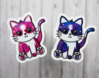 Autocollants - Chats - Chats - Espace - Galaxie - Galaxie - Autocollants vinyles