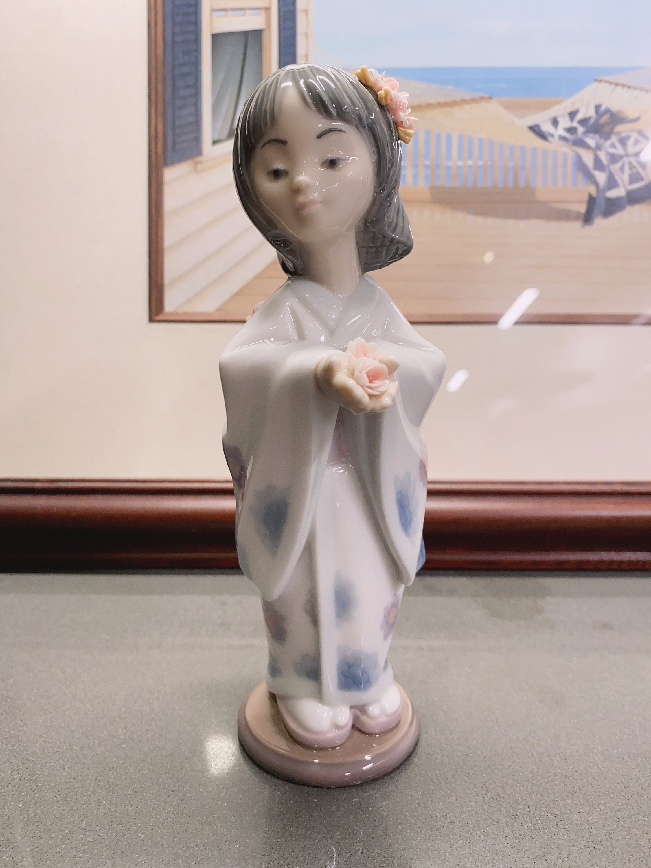 Lladro Sayonara Porcelain Figurine 4989 Japanese Girl Geisha