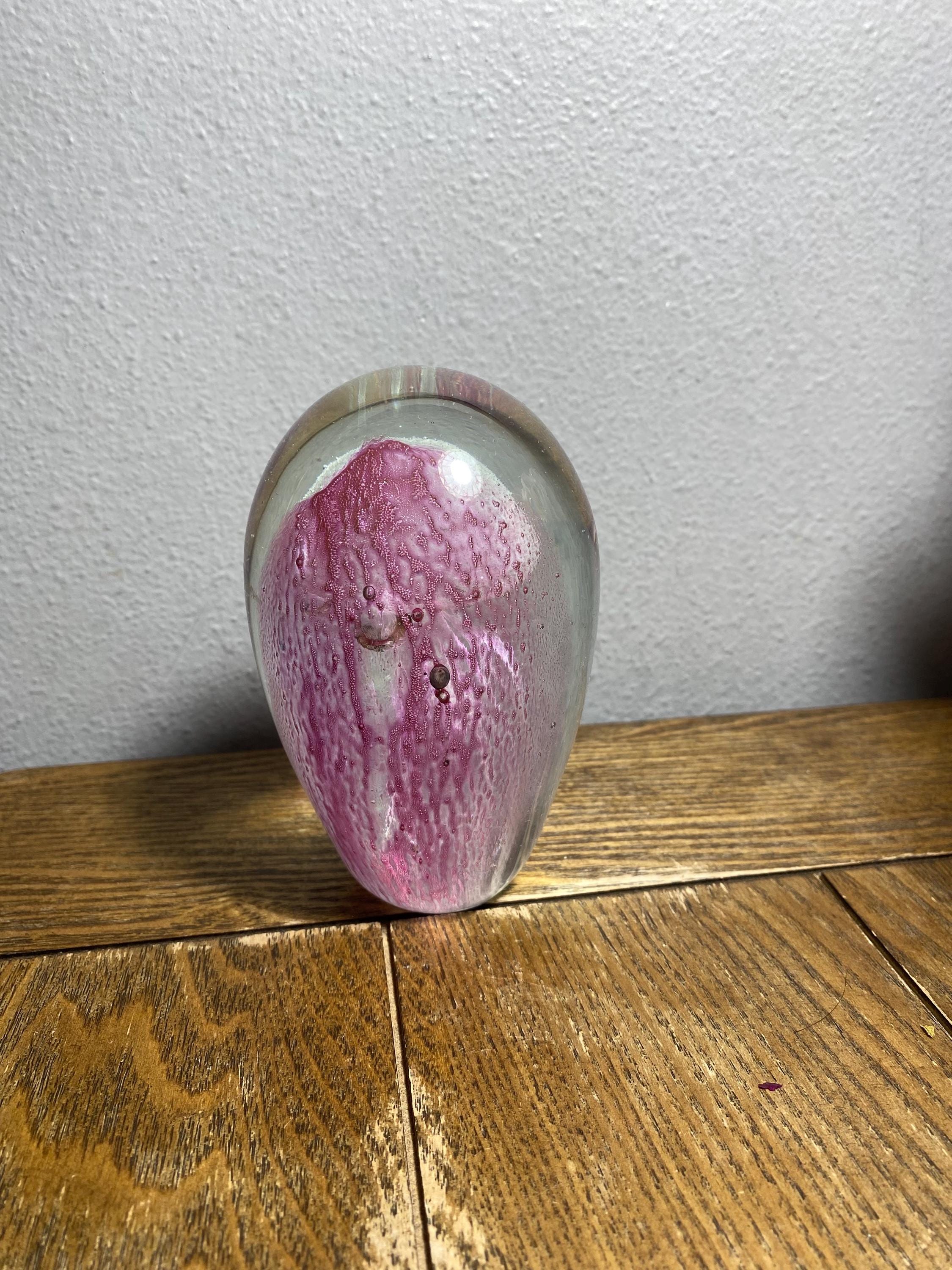 Dynasty Gallery Art Glass Hand Crafted Jellyfish Glow in Dark 4.5" Pink ...