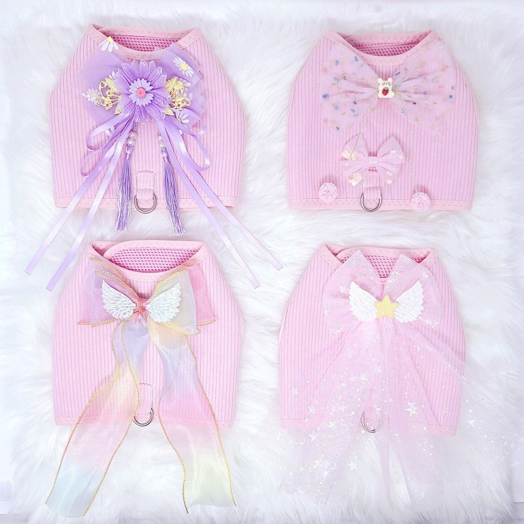 Customizable Cute Dog or Cat Harness • Design Your Own With Bows Wings ...