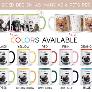 a group of coffee mugs with dogs on them