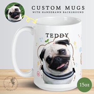 Pet Memorial Coffee Mugs, Dog Bereavement Gifts Personalized, Gifts For Dogs And Owners MG10058, 15oz Custom White Glossy Mug image 2
