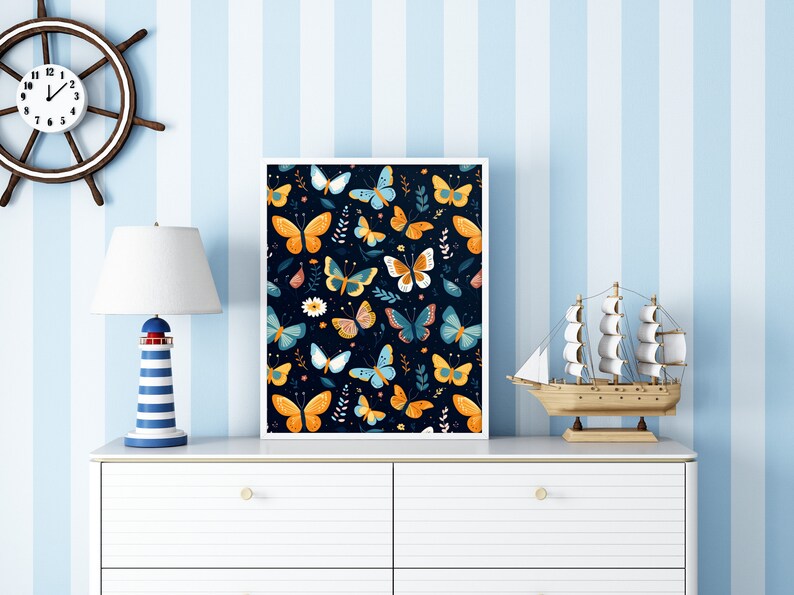 Framed Butterfly Collection Colorful Wall Art Framed Wall Etsy