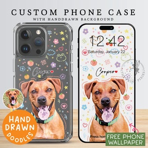 iPhone 15 Plus Case, Clear Phone Case, iPhone 14 Pro Case, iPhone 11 Case, iPhone 13 Mini Case PC10103, Clear Case with 1 Pet Photo image 1