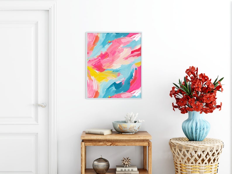 Art Print Framed Abstract Prints and Frames Living Room Etsy