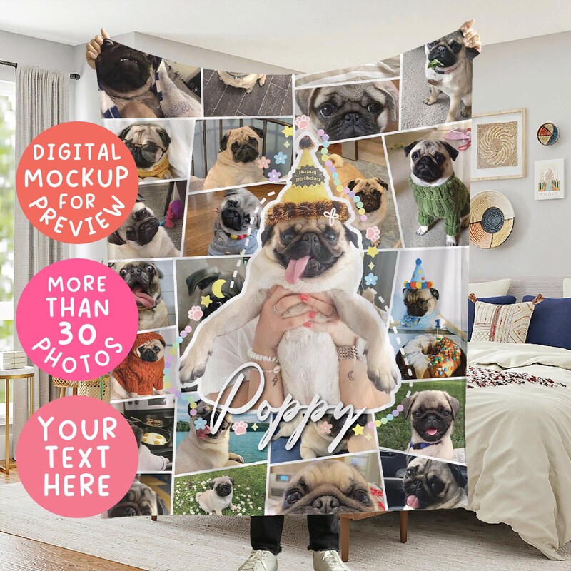 Custom Printed Dog Blanket