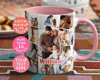 Custom Personalized Photo Collage Color Coffee Mug, Unique Teacher Nurse Family Graduation Gift Happy Birthday Name Picture, MUG45107 Mug001