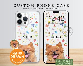 Clear Phone Case, Aesthetic Phone Case, iPhone 13 Pro Case, Cell Phone Case, iPhone 11 Case | PC10106, Clear Case with 1 Pet Photo