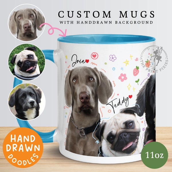 Pet Portrait Mug, Pet Memorial Gifts, Gift For Dog Lovers, Coffee Mug Image, Gift For Dog That Passed Away | MG10113, 11oz Color Mug 1 Pet