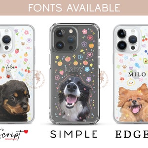 three phone cases with dogs on them