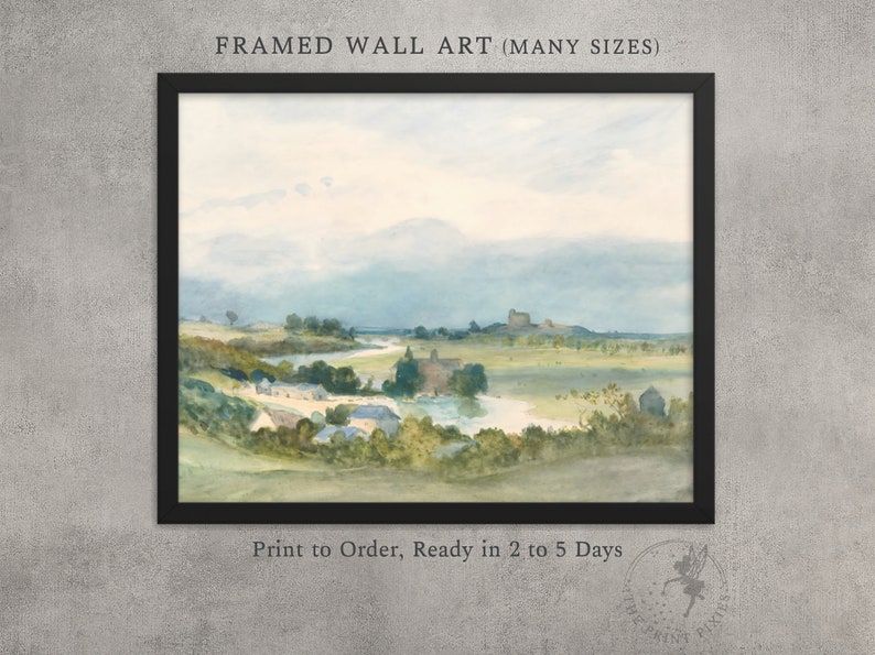 Framed Landscape Art Print, Horizontal Framed Poster, Wall Print for