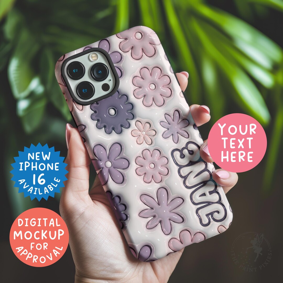 Customize Name Aesthetic I Phone 14, Cute Floral Gift 12 Mini Phone ...