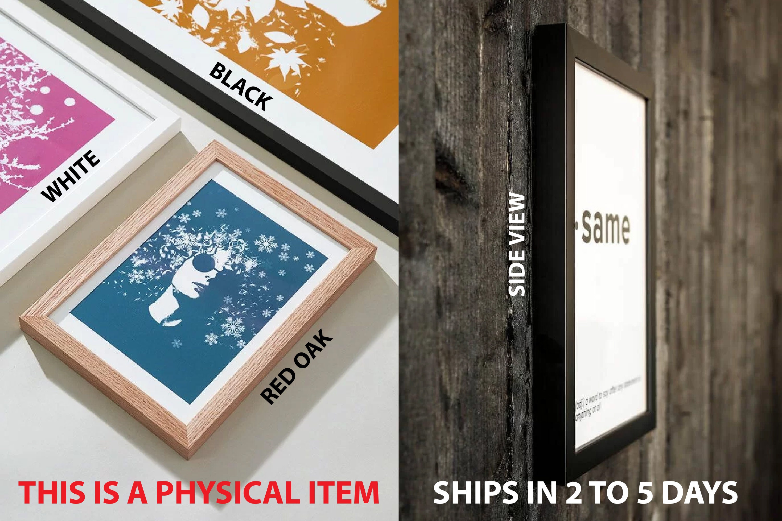 Framed Landscape Art Print, Horizontal Framed Poster, Wall Print for